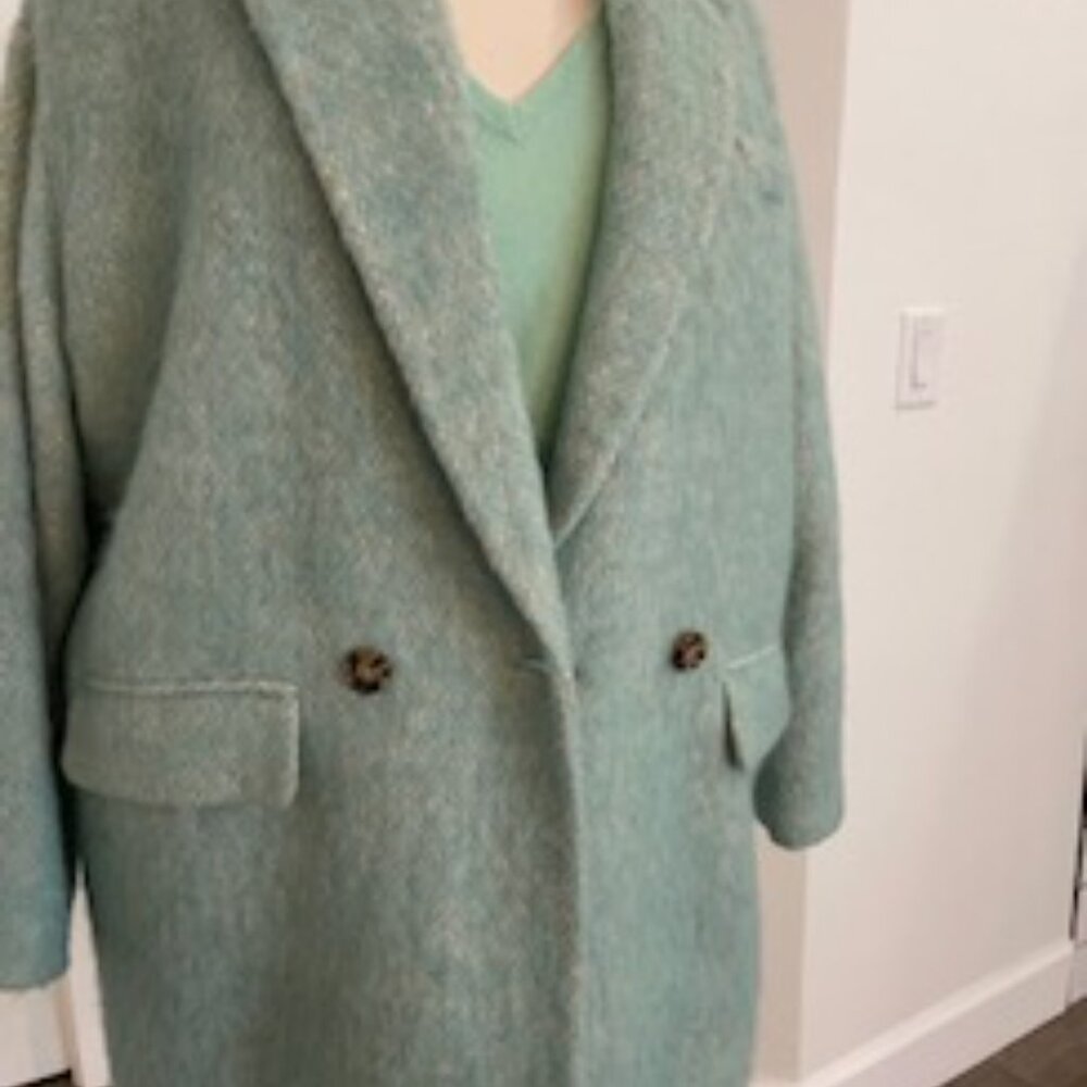 J Crew Green Overcoat Large - Picture 6 of 10
